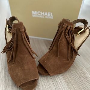 Michael Kors Kassidy Open Toe Suede Booties